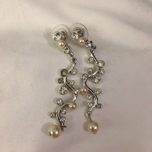 Swarovski Crystal and Pearl Earrings